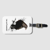 Waterverf Raven Bird Art Black Quote Bagagelabel (Voorkant (horizontaal))