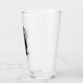 Waterverf Raven Bird Art Glas (Links)