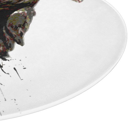 Waterverf Raven Bird Art Snijplank (Hoek)