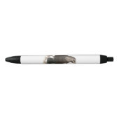 Waterverf Raven Bird Natuur Art Zwarte Inkt Pen (Voorkant)