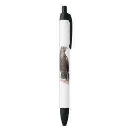 Waterverf Raven Bird Natuur Art Zwarte Inkt Pen