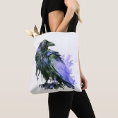 Waterverf Raven - Blauw Tote Bag (Dichtbij)
