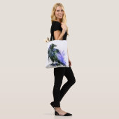 Waterverf Raven - Blauw Tote Bag (Op model)