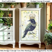 Waterverf Raven, Crown & Ketting DK8LF Decoupage Tissuepapier
