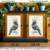 Waterverf Raven, Crown & Ketting DK8R Decoupage Tissuepapier