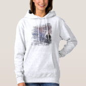 Waterverf Raven Edgar Allan Poe Poem Auteur Hoodie (Voorkant)