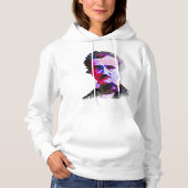Waterverf Raven Edgar Allan Poe Poem Auteur Hoodie (Voorkant)