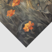 Waterverf Raven in een Wildflower Field Decoupage Tissuepapier (Detail)