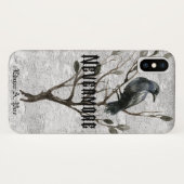 Waterverf Raven Nevermore Case-Mate iPhone Case (Achterkant (horizontaal))
