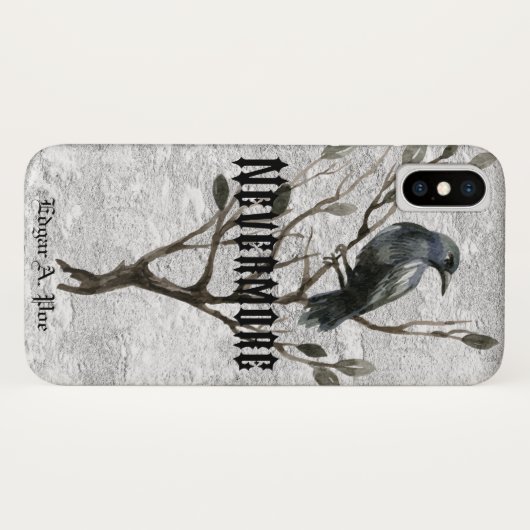 Waterverf Raven Nevermore Case-Mate iPhone Case (Achterkant (horizontaal))