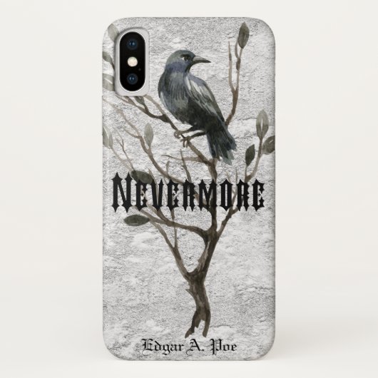 Waterverf Raven Nevermore Case-Mate iPhone Case (Achterkant)