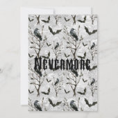 Waterverf Raven Nevermore Halloween Party Kaart (Achterkant)