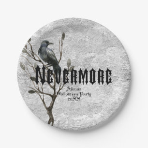 Waterverf Raven Nevermore Papieren Bordje