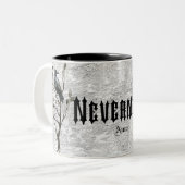 Waterverf Raven Nevermore Tweekleurige Koffiemok (Voorkant links)