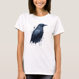 Waterverf Raven Painting T-shirt