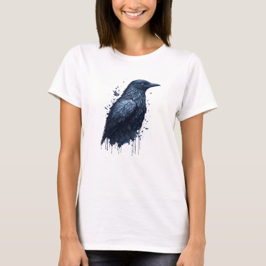 Waterverf Raven Painting T-shirt (Voorkant)