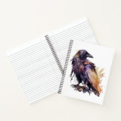 Waterverf Raven - Sinaasappel Notitieboek (Binnen)
