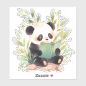 Waterverf Reading Panda Sticker (Vel)