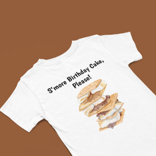 Waterverf Realistische S'mores 6e Verjaardag T-shirt