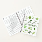 Waterverf Recept Kruiden Groen Gepersonaliseerde K Notitieboek (Binnen)