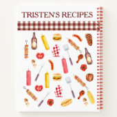 Waterverf Recipe Cookbook BBQ Grill Grilling Notitieboek (Achterkant)