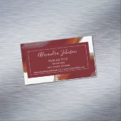 Waterverf Red Agate Geode Magnetisch Visitekaartje (Voorbeeld)