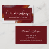 Waterverf Red Agate Geode Visitekaartje (Voorkant / Achterkant)