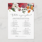 Waterverf Red Amaryllis vindt het gastspel Informatiekaartje (Voorkant)