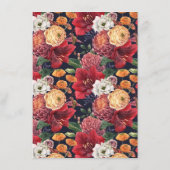 Waterverf Red Amaryllis Vrijgezellenfeest Bingo Ga Informatiekaartje (Achterkant)