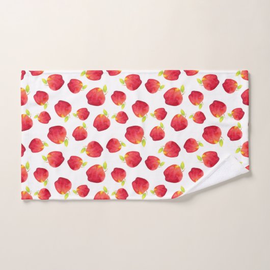 Waterverf Red Apple Pattern Bad Handdoek (Handdoek)