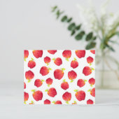 Waterverf Red Apple Pattern Briefkaart (Staand voorkant)