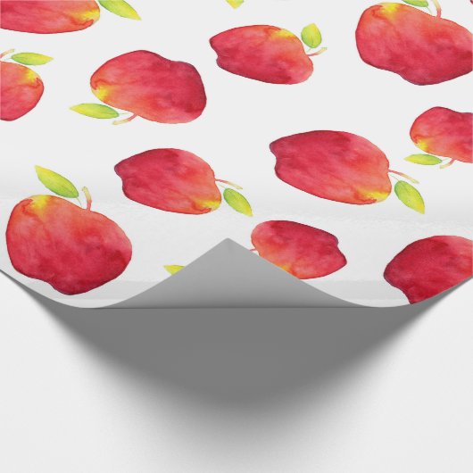 Waterverf Red Apple Pattern Cadeaupapier (Hoek)