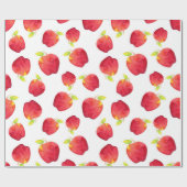 Waterverf Red Apple Pattern Cadeaupapier (Vlak)