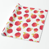 Waterverf Red Apple Pattern Cadeaupapier (Uitgerold)