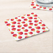 Waterverf Red Apple Pattern Kartonnen Onderzetters (Schuin)