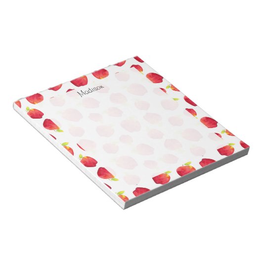 Waterverf Red Apple Pattern Notitieblok (Schuin)