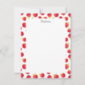 Waterverf Red Apple Pattern Notitiekaartje (Voorkant)