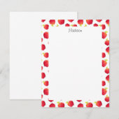 Waterverf Red Apple Pattern Notitiekaartje (Voorkant / Achterkant)