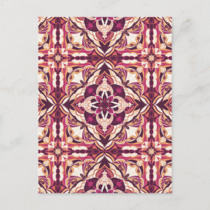 Waterverf Red Azulejo Spaanse Tegel Briefkaart