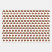 Waterverf Red Ball Ornament Pattern Christmas Inpakpapier Vel (Voorkant 2)