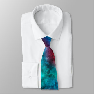 Waterverf Red Blue en Green Elegant Splash Stropdas