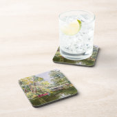 Waterverf Red Boat Mountain Lake Plastic Onderzett Bier Onderzetter (Rechterzijde)