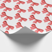 Waterverf Red Bow Cadeaupapier (Hoek)