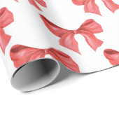 Waterverf Red Bow Cadeaupapier (Rol Hoek)