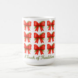 Waterverf Red Bow Touch of Tradition Gift Pattern Koffiemok