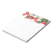 Waterverf Red Cherries Branches Garland Notitieblok (Linkerzijde)