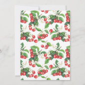 Waterverf Red Cherries Garland Baptisme Kaart (Achterkant)