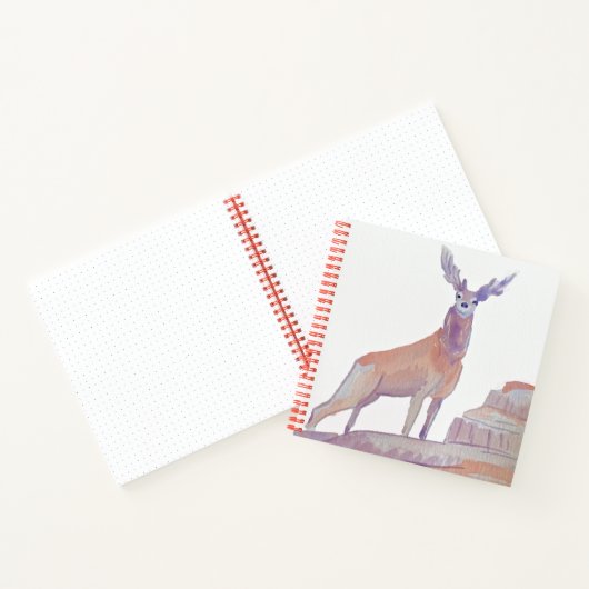 Waterverf Red Deer Notitieboek (Binnen)