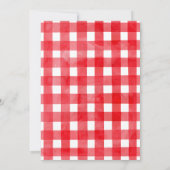 Waterverf Red één in een Melon Birthday uitnodigin Kaart (Achterkant)