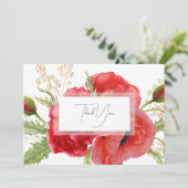 Waterverf Red Floral - Aangepast bedankt (Staand voorkant)